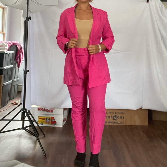 Kohl's Pants & Jumpsuits Vylette Hot Pink Work Pant Suit Poshmark